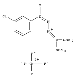 Molecular Structure of 330641-16-2 (O-(6-Chlorobenzotriazol-1-yl)-N,N,N',N'-tetramethyluronium tetrafluoroborate)